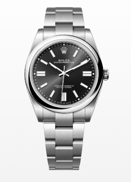 Rolex moins chere Oyster 41 mm acier Oystersteel Référence 124300