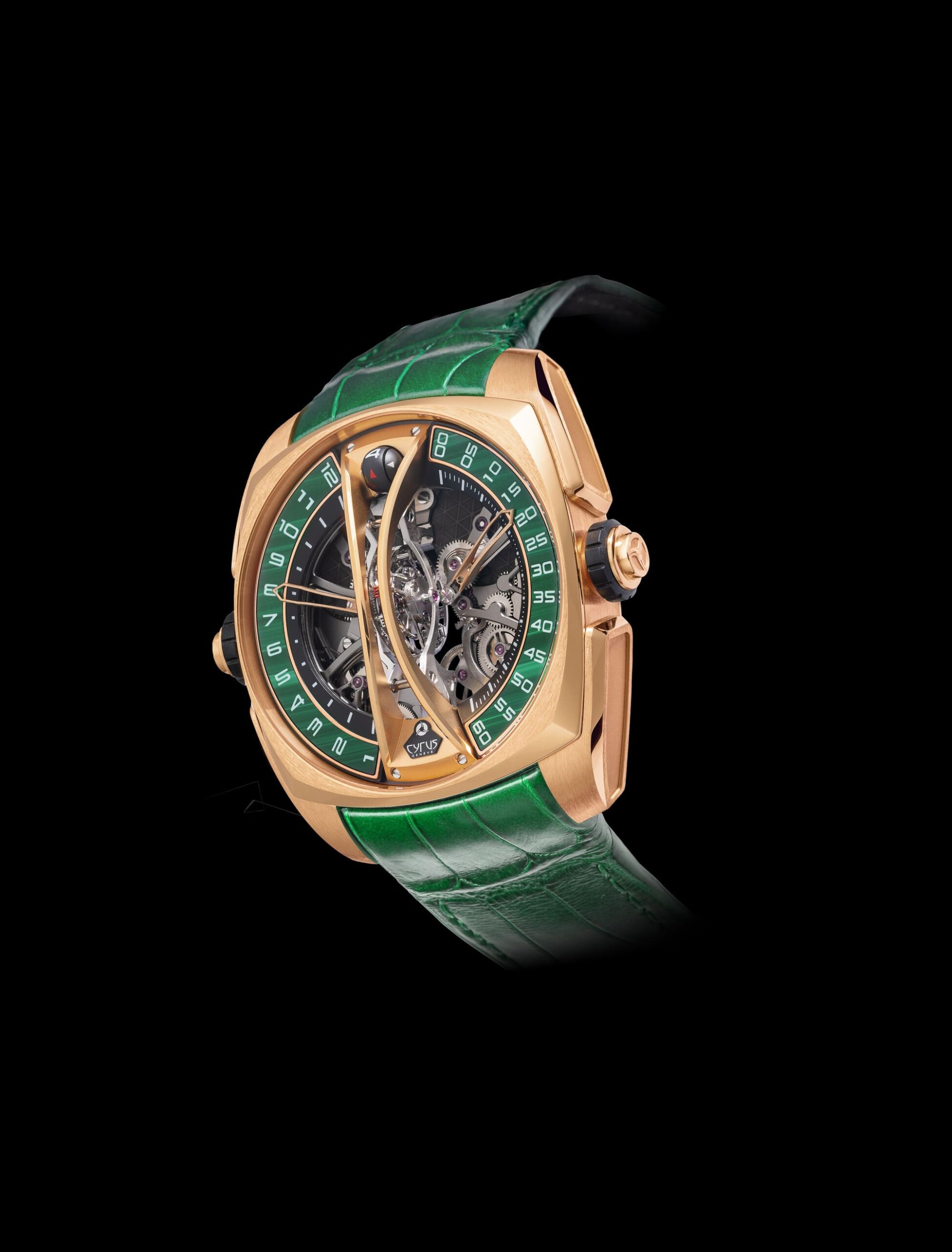 Cyrus Genève Klepcys Vertical Skeleton Tourbillon Malachite